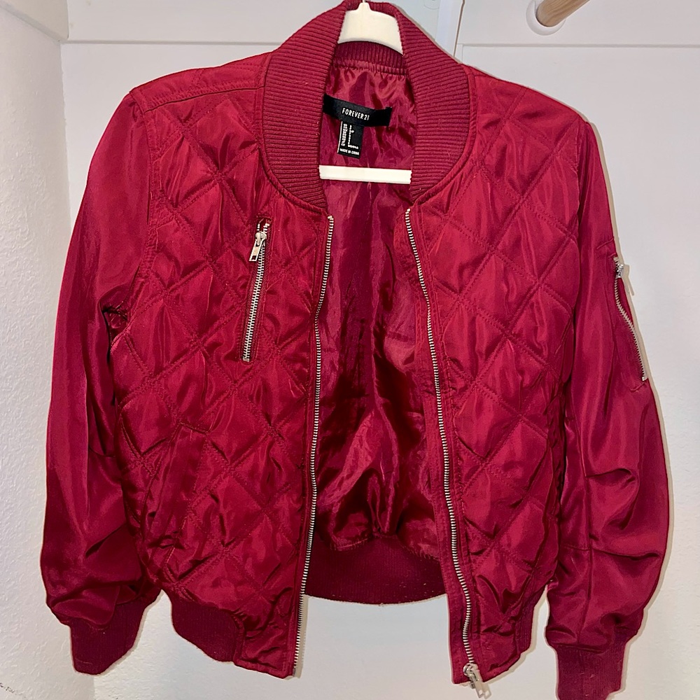 small forever 21 bomber jacket